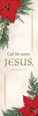 Call His Name Jesus Christmas Bookmark (pack of 25) (Bookmark)