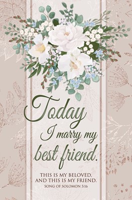 Today I Marry My Best Friend Wedding Bulletin (pack of 100) (Bulletin)