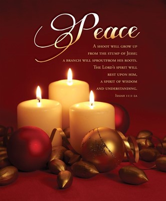 Peace Isaiah 11:1 Advent Week 2 Large Bulletin (pack of 100) (Bulletin)