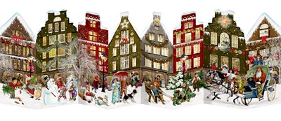 Free-Standing Christmas Street Advent Calendar (Calendar)