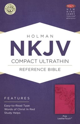 NKJV Compact Ultrathin Bible, Pink Leathertouch (Imitation Leather)