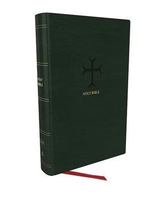 NKJV End-of-Verse Reference Bible Large Print, Green, Index (Imitation Leather)