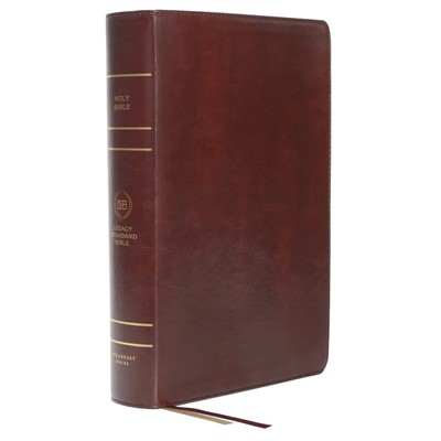 LSB Large Print Wide Margin Bible, Brown (Imitation Leather)