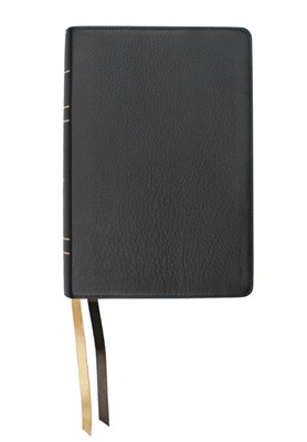 LSB Large Print Wide Margin Bible, Black Cowhide (Genuine Leather)