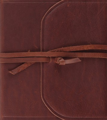 ESV Journaling Study Bible, Brown, Flap with Strap (Genuine Leather)