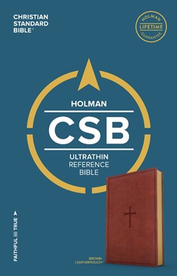 CSB Ultrathin Reference Bible, Brown Leathertouch (Imitation Leather)