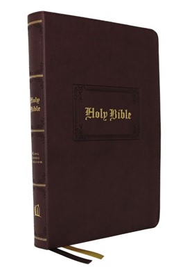 KJV Large Print Center-Column Reference Bible, Brown (Imitation Leather)