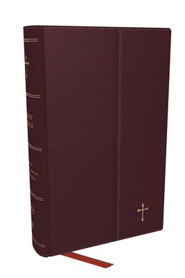 NKJV Compact Paragraph-Style Reference Bible, Burgundy (Imitation Leather)