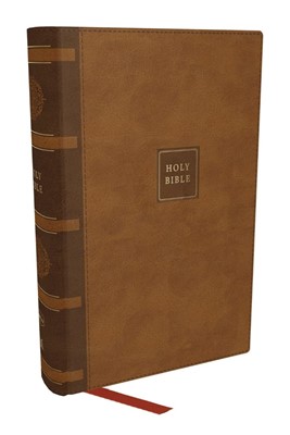 NKJV Compact Paragraph-Style Reference Bible, Brown (Imitation Leather)