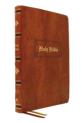KJV Giant Print Thinline Bible, Tan, Indexed (Imitation Leather)