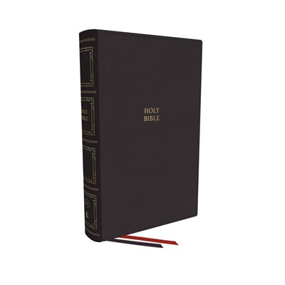 KJV Paragraph-Style Large Print Thinline Bible, Black (Genuine Leather)