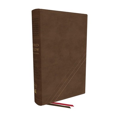 KJV Word Study Reference Bible, Brown, Indexed (Imitation Leather)