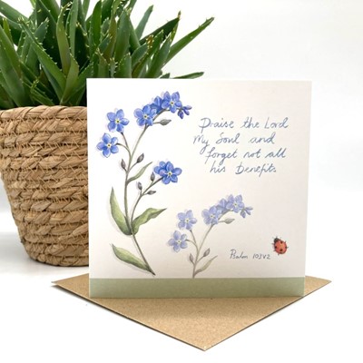 Forget Me Not Notecard (Cards)