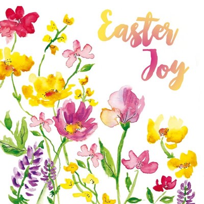 Easter Joy Flowers Easter Cards (Pack of 5) (Cards)