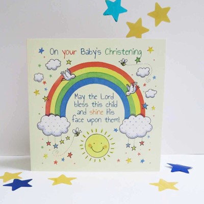 Rainbow Christening Card (Cards)