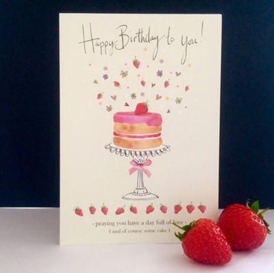 Strawberry Cake Birthday Card (Cards)