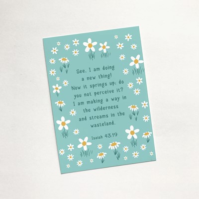 See I Am Doing A New Thing (Daisy) - Christian Sharing Card (Cards)
