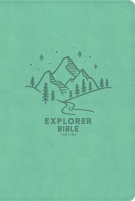 CSB Explorer Bible For Kids, Light Teal Mountains (Imitation Leather)