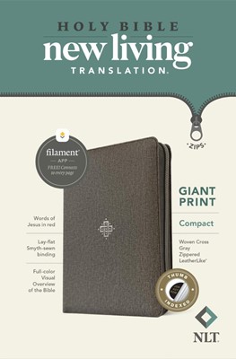 NLT Compact Giant Print Zipper Bible, Filament Edition (Imitation Leather)