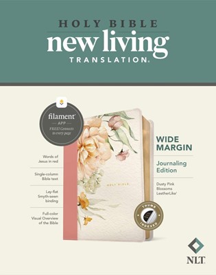 NLT Wide Margin Bible, Filament Edition, Dusty Pink, Indexed (Imitation Leather)