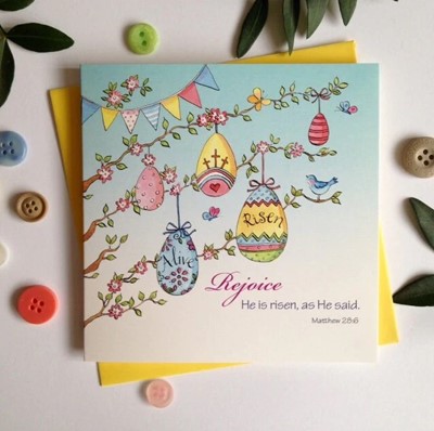 Rejoice Tree Easter Cards (Pack of 5) (Cards)