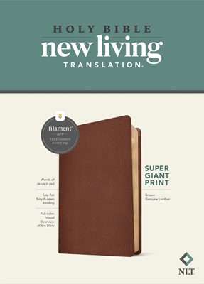 NLT Super Giant Print Bible, Filament Edition, Brown (Leather Binding)