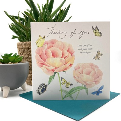 Thinking Of You - Peonies Sympathy Card (Cards)