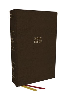 NKJV Super Giant Print Reference Bible, Brown (Bonded Leather)