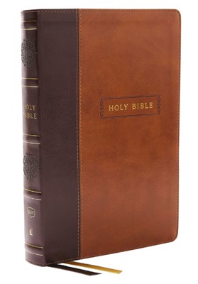 KJV Center-Column Reference Bible, Brown, Indexed (Imitation Leather)