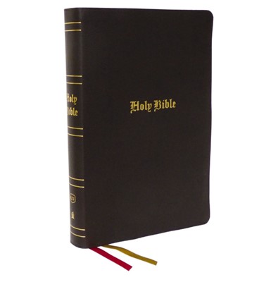 KJV Super Giant Print Reference Bible, Black (Genuine Leather)