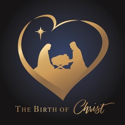 Birth of Christ Heart Christmas Cards (pack of 10) (Cards)