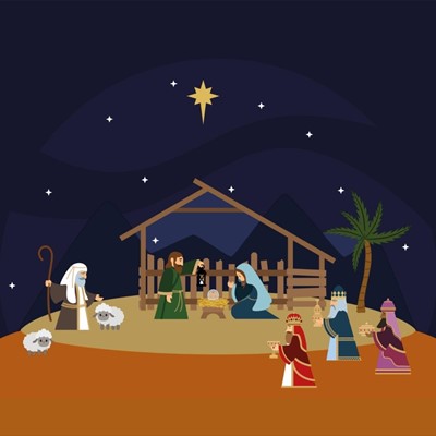 Nativity Night Christmas Cards (pack of 10) (Cards)
