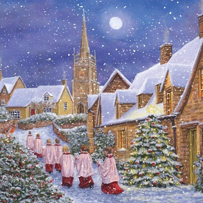 Snowy Choir Christmas Cards (pack of 10) (Cards)