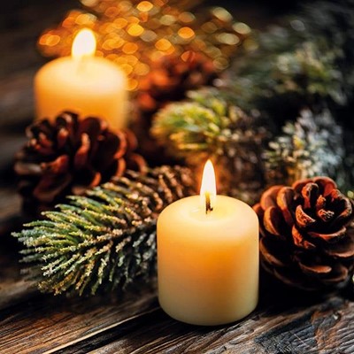 Warm Christmas Candle Christmas Cards (pack of 10) (Cards)