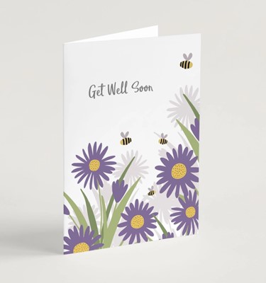 Get Well Soon Greeting Card & Envelope (Cards)
