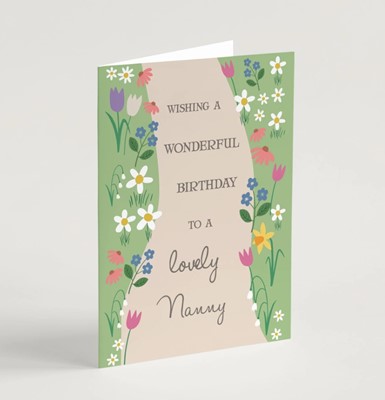 Lovely Nanny Birthday Card & Envelope (Cards)