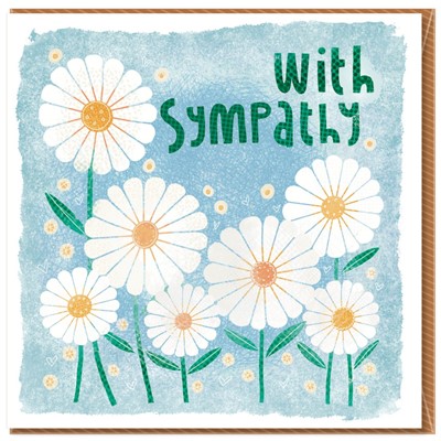 With Sympathy Daisies Greetings Card (Cards)