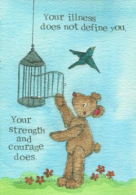 Get Well Soon Card Strength and Courage Single Card (Cards)