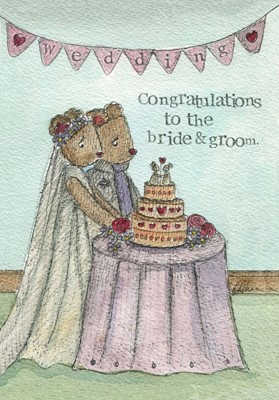 Wedding Card Bride and Groom Single Card (Cards)