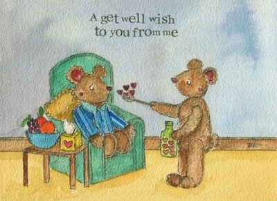 Get Well Soon Card a Get Well Wish Single Card (Cards)