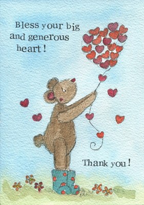 Thank You Card Generous Heart Single Card (Cards)