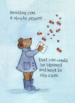 Thinking of You Card A Simple Prayer Single Card (Cards)
