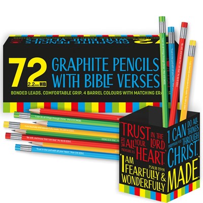 72 Graphite Pencils With Bible Verses (Pen)