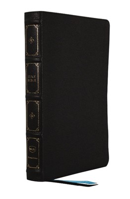 NKJV Large Print Thinline Reference Bible, Black (Imitation Leather)