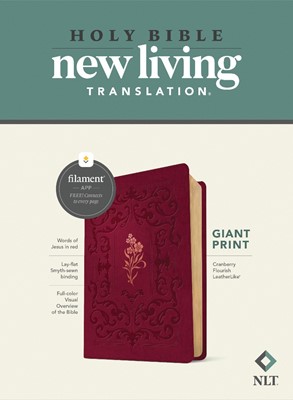 NLT Giant Print Bible, Filament-Enabled Edition, Cranberry (Imitation Leather)