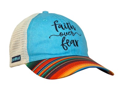 Grace & Truth Faith Over Fear Stripes Women's Cap (General Merchandise)