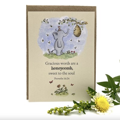 Gracious Words are a Honeycomb Elephant Prayer Card (Cards)