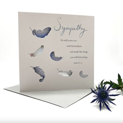 Sympathy Feather Greetings Card (Cards)
