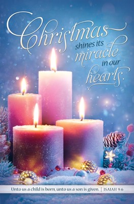 Christmas Shines It's Miracle Bulletin (Pack of 100) (Bulletin)