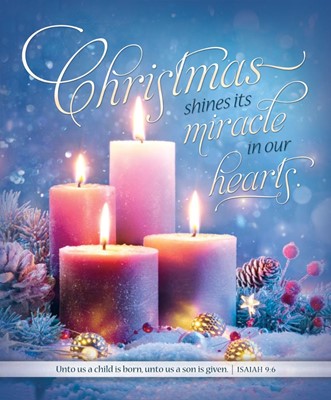 Christmas Shines It's Miracle Bulletin Large (Pack of 100) (Bulletin)